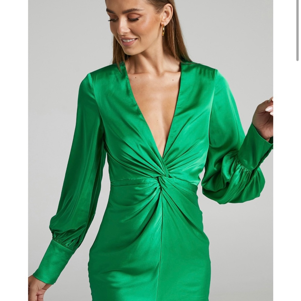 Runaway the Label Aysa Emerald green mini dress